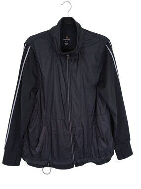 Tangerine Womens XL Black Zip-Up Jacket Lightweight Athletic Sport